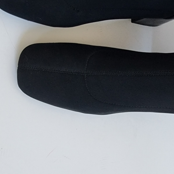 ZARA BOOT BLACK FABRIC OVER THE KNEE BOOTS BLOCK HEEL PATENT 38 - Picture 10 of 13